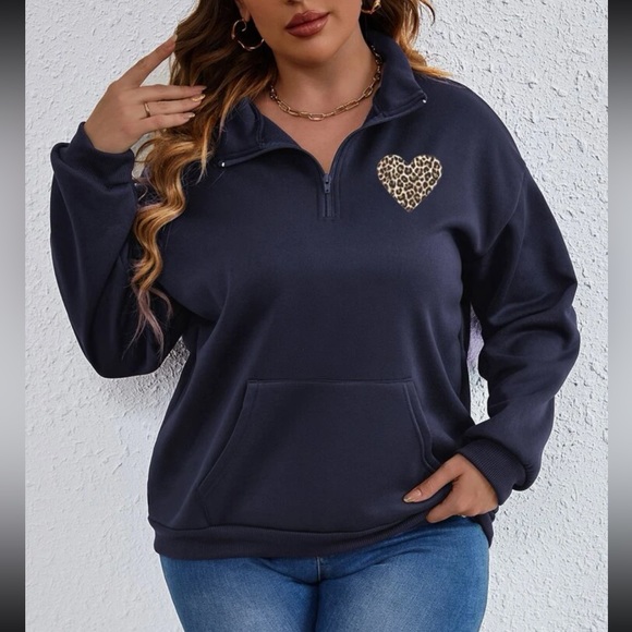SHEIN Tops - SHEIN half zip sweatshirt